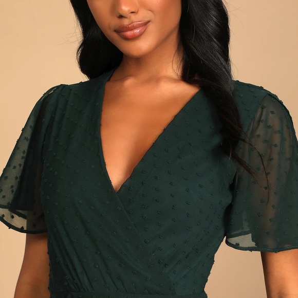 Brand new, never worn! Lulus formal midi ruffle dress - Picture 2 of 4